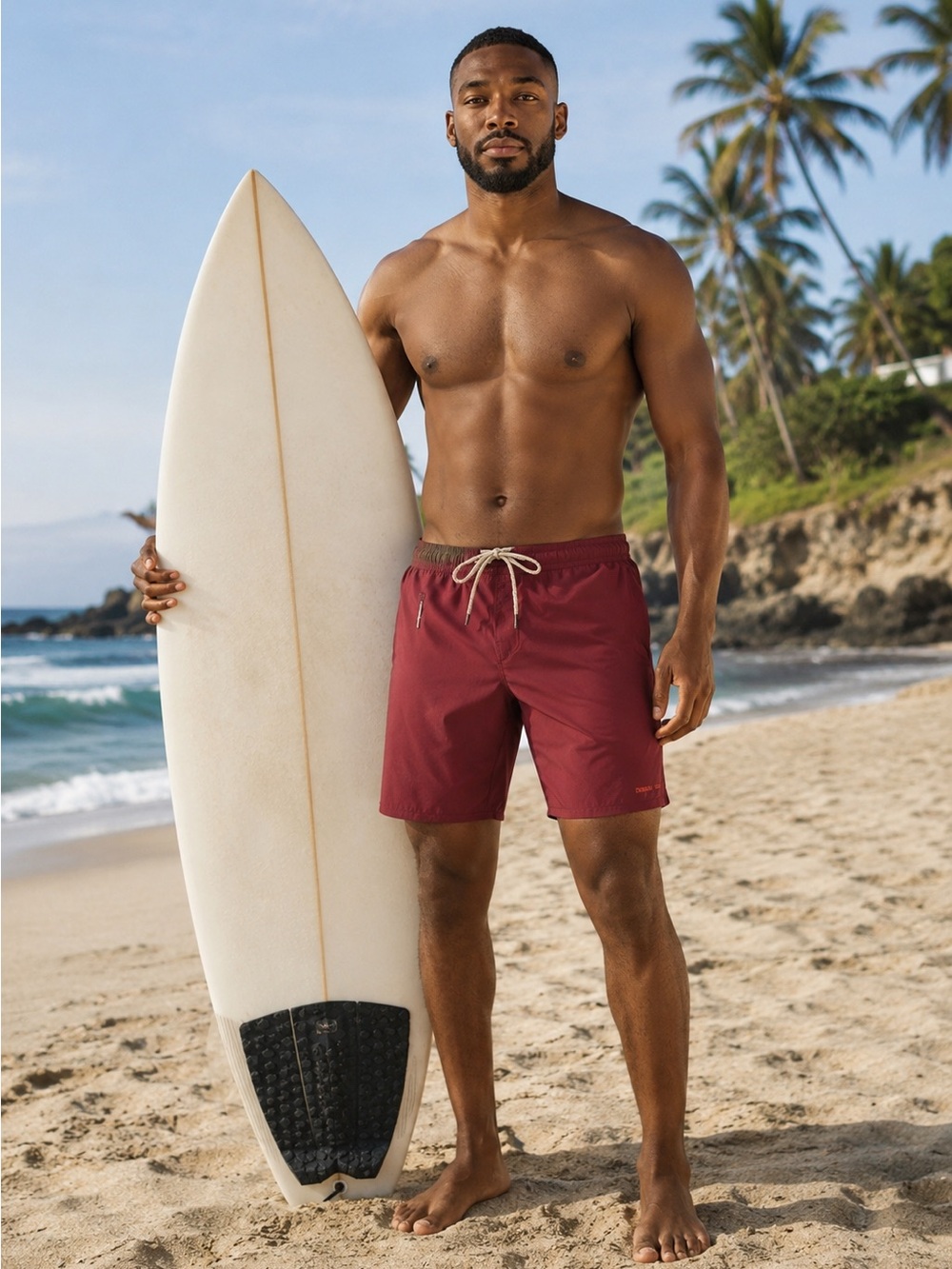 Patagonia Men's Stretch Wavefarer Board Shorts  Burgundy Red Trunks Size 38
